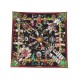 FOULARD HERMES KACHINAS KERMIT OLIVER CARRE 90 NOIR SOIE + BOITE SILK SCARF 530€