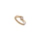 BAGUE EN OR JAUNE & BLANC 4GR 18K SERTIE D'UN DIAMANT SOLITAIRE T54 DIAMOND RING