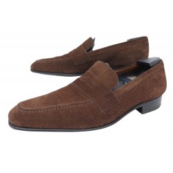 CHAUSSURES JM WESTON WOOLTON 474 DAIM MOCASSINS 9.5D 43.5 EMBAUCHOIRS SHOES 895€