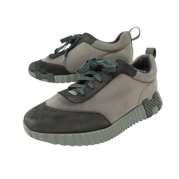 CHAUSSURES HERMES SNEAKERS BOUNCING H232172 BASKETS 38 TOILE DAIM SHOES 860€