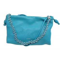 SAC A MAIN LOEWE FLAMENCO MEDIUM TURQUOISE EN CUIR NAPPA BLUE PURSE BAG 3000€
