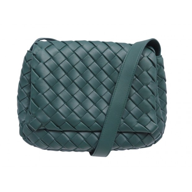 SAC A MAIN BOTTEGA VENETA COBBLE MESSENGER SMALL 755659V3BD1 VERT EMERAUDE 2900€