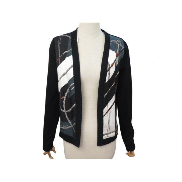 NEUF HERMES CARDIGAN TWILLAINE CARRE CLIC CLAC 70 SUR TWILL 38 LAINE SOIE 1800€