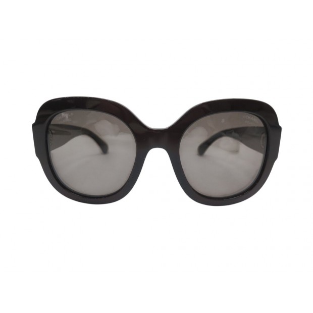 LUNETTES DE SOLEIL CHANEL LOGO CC 5433 NOIRE + ETUI MATELASSE SUNGLASSES 550€