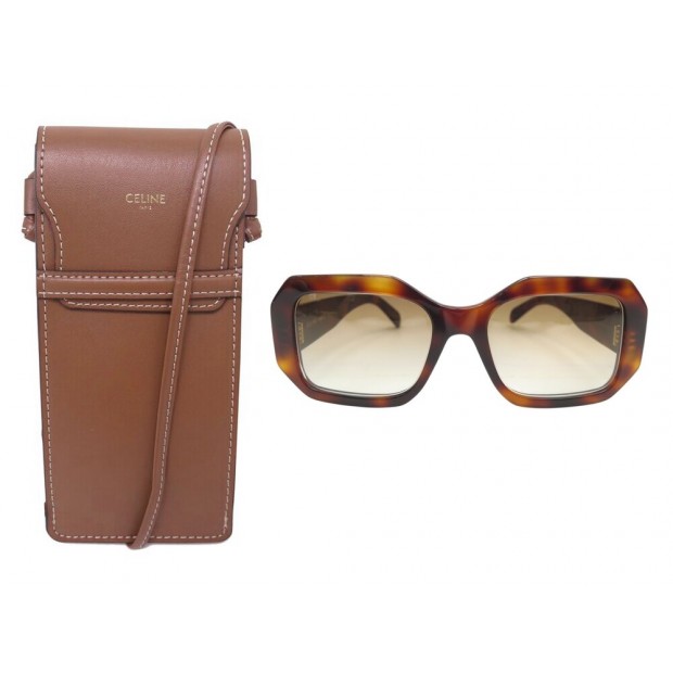 NEUF LUNETTES DE SOLEIL CELINE TRIOMPHE ECAILLE DE TORTUE CL50155I POCHETTE 420€