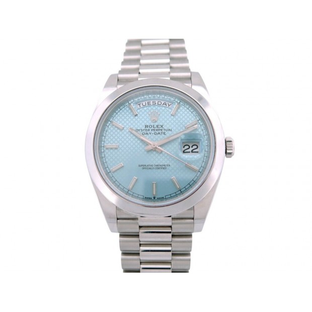MONTRE ROLEX DAY DATE PLATINIUM 228206 40MM AUTOMATIQUE 2021 +BOITE WATCH 64600€