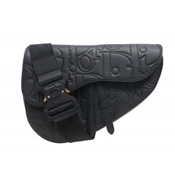 NEUF SAC A MAIN DIOR SADDLE HOMME CUIR GRAVITY NOIR BANDOULIERE HAND BAG 3300€