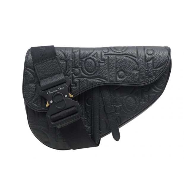 NEUF SAC A MAIN DIOR SADDLE HOMME CUIR GRAVITY NOIR BANDOULIERE HAND BAG 3300€