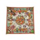 FOULARD HERMES KACHINAS KERMIT OLIVER CARRE 90 SOIE MULTICOLORE SILK SCARF 530€