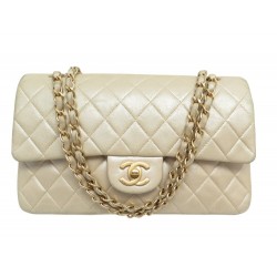 VINTAGE SAC A MAIN CHANEL CLASSIQUE MEDIUM CUIR IRIDESCENT A01112 HANDBAG 10300€