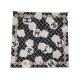 NEUF FOULARD CHANEL CAMELIA LOGO CC MATELASSE CARRE 90 SOIE BICOLORE SCARF 530€