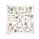 FOULARD CHANEL CAMELIA LOGO CC CAMBON CARRE 90 EN TWILL DE SOIE SILK SCARF 530€