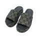 CHAUSSURES MULES GUCCI 623212 SANDALES PLATEFORME SLIDE DENIM NOIR GG 39.5 595€