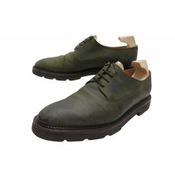 CHAUSSURES JOHN LOBB MILTON DERBY 7.5E 41.5 EN DAIM CIRE KAKI WAXED SUEDE 1325€