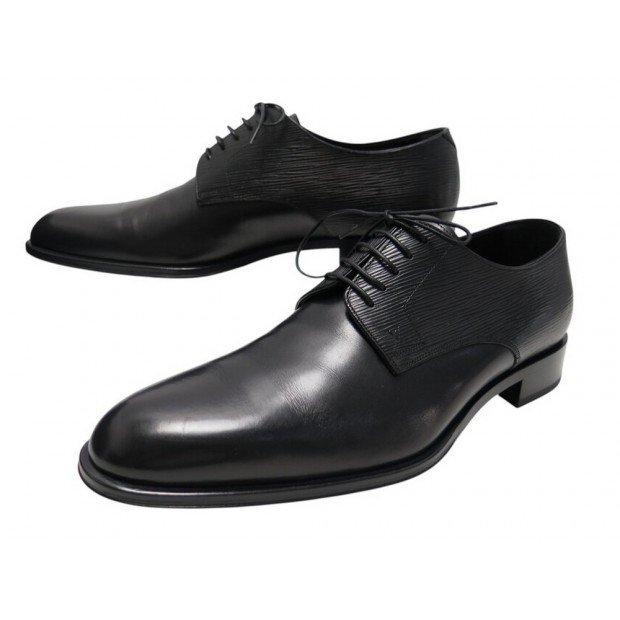 NEUF CHAUSSURES LOUIS VUITTON DERBY MINISTER 1ACDF8 8.5 42.5 CUIR EPI NOIR 800€