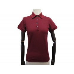 NEUF TSHIRT HERMES POLO SELLIER T34 XXS EN COTON BORDEAUX COTTON TOP NEW 540€