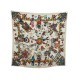 FOULARD HERMES KACHINAS KERMIT OLIVER CARRE 90 SOIE MULTICOLORE SILK SCARF 530€