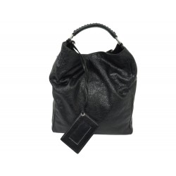 SAC A MAIN BALENCIAGA 443774 HOBO PORTE EPAULE EN CUIR NOIR SHOULDER BAG 1990€
