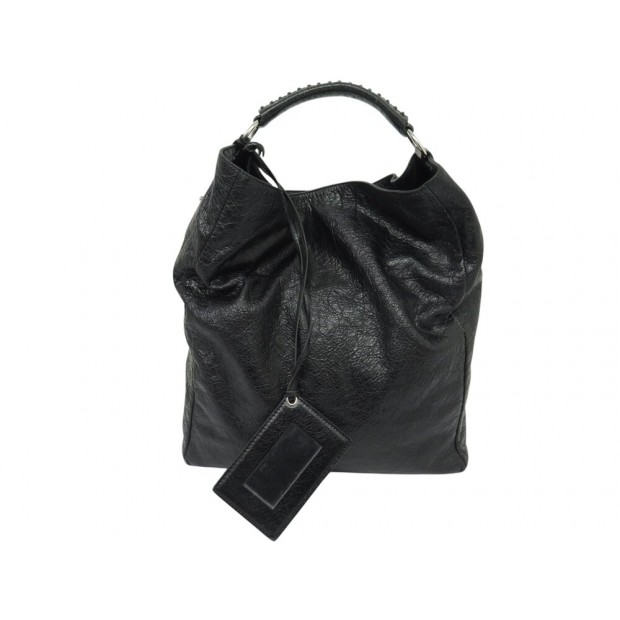 SAC A MAIN BALENCIAGA 443774 HOBO PORTE EPAULE EN CUIR NOIR SHOULDER BAG 1990€