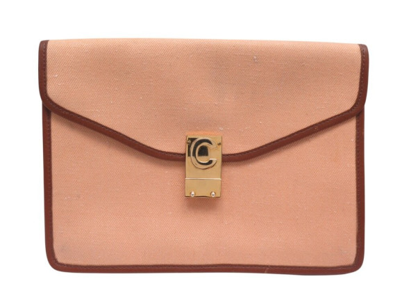 pochette celine c classique en toile rose pink