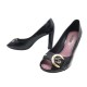 CHAUSSURES LOUIS VUITTON OPEN TOE A BOUCLES 37.5 ESCARPINS CUIR PUMP SHOES 950€