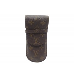 ETUI A LUNETTES LOUIS VUITTON EN TOILE MONOGRAM MARRON CANVAS GLASSES CASE 335€