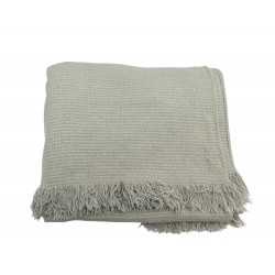 NEUF PLAID HERMES COUVRE LIT EN CACHEMIRE & COTON SOIE CASHMERE BLANKET 1600€