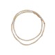 CHAINE MAILLE GOURMETTE T 90 CM OR JAUNE & OR BLANC 18K 69.3 GR GOLDEN NECKLACE
