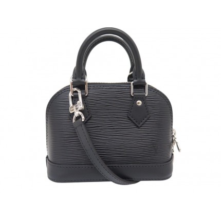 NEUF SAC A MAIN LOUIS VUITTON ALMA NANO CUIR EPI NOIR M81945 BANDOULIERE 1600€