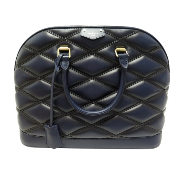 NEUF SAC A MAIN LOUIS VUITTON ALMA MALLETAGE GM M23723 EN CUIR BLEU MARINE 5800€