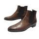 CHAUSSURES BERLUTI BOTTINES CHELSEA SCRITTO CUIR MARRON 10 44 BOOTS SHOES 2380€