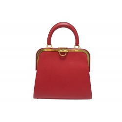 VINTAGE SAC A MAIN CHRISTIAN DIOR MALLETTE DOCTEUR EN CUIR PECARI ROUGE RED BAG