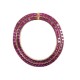 NEUF VINTAGE COLLIER CHRISTIAN DIOR 2 RANGS STRASS ROSES 42 CM PINK NECKLACE