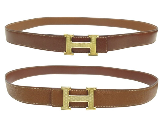ceinture hermes boucle h guilloche 32mm t105 en cuir