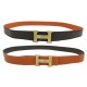 CEINTURE HERMES BOUCLE H BROSSE CUIR REVERSIBLE 32MM TOGO & EPSOM T105 BELT 770€