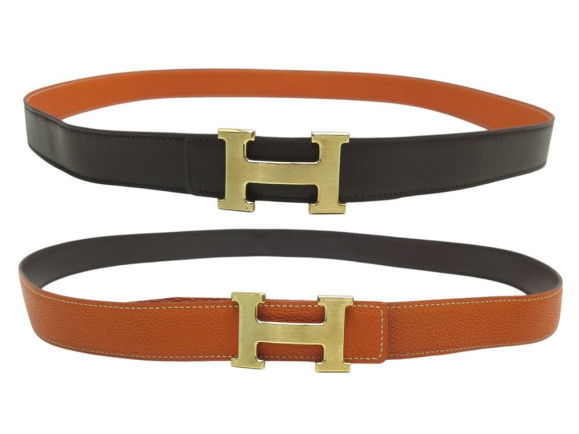 ceinture hermes boucle h brosse cuir reversible 32mm