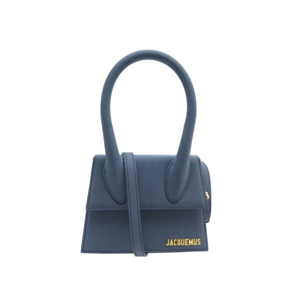 NEUF SAC A MAIN JACQUEMUS LE CHIQUITO MOYEN EN CUIR BLEU BANDOULIERE PURSE 720€