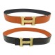 CEINTURE HERMES BOUCLE H BROSSE T80 EN CUIR REVERSIBLE TOGO & BOX 32MM BELT 770€