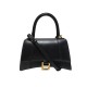 SAC A MAIN BALENCIAGA HOURGLASS PM 593546 CUIR NOIR BANDOULIERE HANDBAG 2200€