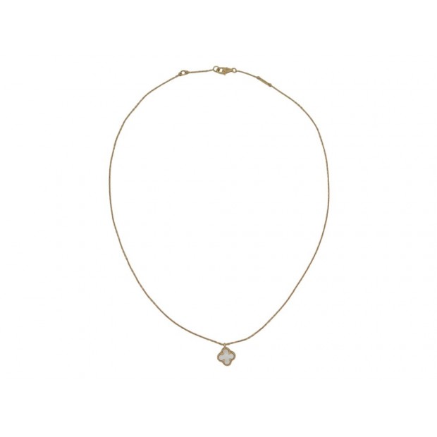 NEUF COLLIER VAN CLEEF & ARPELS PENDENTIF SWEET ALHAMBRA NACRE OR 18K NEW 1680€