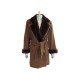 MANTEAU YVES SAINT LAURENT 36 S FOURRURE DE VISON LAINE ANGORA CACHEMIRE COAT