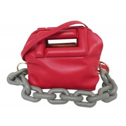 NEUF SAC A MAIN LANCEL COCOON A12126 EN CUIR ROUGE CHAINE BANDOULIERE BAG 690€