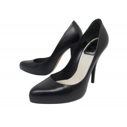 CHAUSSURES CHRISTIAN DIOR MISS DIOR KCA178CHE ESCARPINS 35 CUIR NOIR SHOES 890€