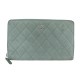 PORTEFEUILLE CHANEL LOGO CC CUIR GRAINE VERT PORTE CARTES LEATHER WALLET 1400€