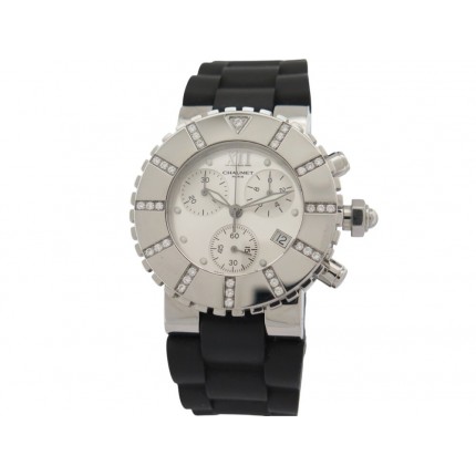 MONTRE CHAUMET CLASS ONE CHRONOGRAPHE 624 38MM ACIER DIAMANTS QUARTZ WATCH 5700€