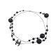 NEUF COLLIER CHANEL SAUTOIR LOGO CC & PERLES NOIRES CHAINE 100CM NECKLACE 2240€