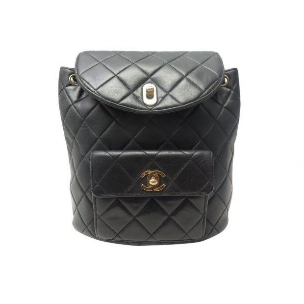 VINTAGE SAC A DOS CHANEL FERMOIR TIMELESS LOGO CC MATELASSE BACKPACK BAG 6500€