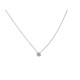 NEUF COLLIER PENDENTIF SOLITAIRE 38-43CM DIAMANT BRILLANT 0.05CT OR 18K NECKLACE