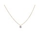 NEUF COLLIER PENDENTIF SOLITAIRE 38CM DIAMANT BRILLANT 0.13CT OR 18K NECKLACE