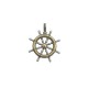 RARE VINTAGE PENDENTIF HERMES BARRE A ROUE EN ARGENT 800 & OR JAUNE 18K 24.8 GR